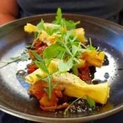 Fresh pasta with rocket